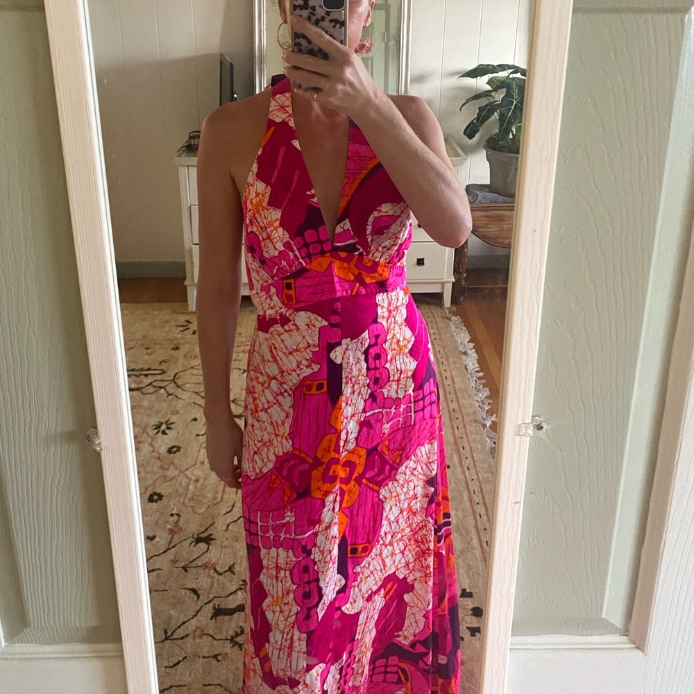 Vintage Hawaiian Barkcloth Dress